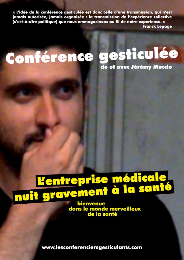 Affiche des conférences gesticulées de Jérémy